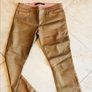 Joes Skinny Gold Metallic Jeans. Never worn.